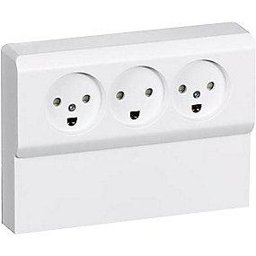 hvid ndinger t 2 med jord med stikkontakt panel tripel 66 opus lk