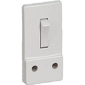 lysegr afbryder m stikkontakt minitangent smal lk