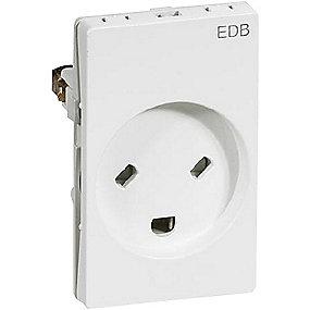 hvid modul 5 1 ben skr jord med stikkontakt edb fuga lk