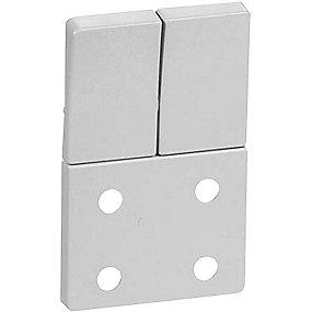 lysegr 2-pol afbryder med stikkontakt dobbelt for kning afd tangent fuga lk