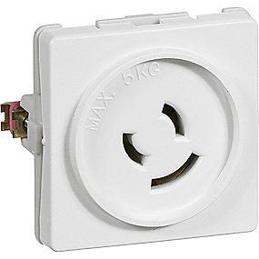 hvid jord leder 2 50x50mm lampestikkontakt fuga lk