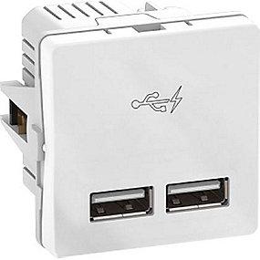 hvid modul 1 1a 2 lader 2xusb fuga lk