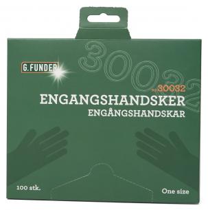stk 100 med pakke handsker engangs