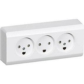hvid jord med tripel udvendig stikkontakt 66 opus lk