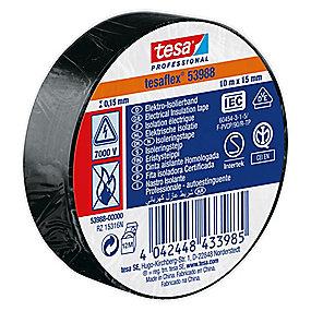 10m x 15mm sort isoleringstape tesa