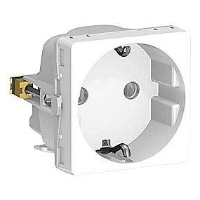 hvid modul 0 1 sidejord med stikkontakt schuko fuga lk