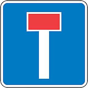 en12899-1 ds refleks t3 50x50cm e18 vej blind - oplysningstavle