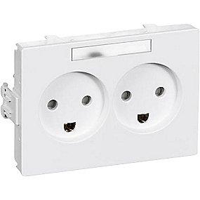 hvid j m dobbelt stikkontakt line clic