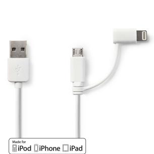 plastikpose hvid pvc runde nikkelplateret m 00 1 mbps 480 han b micro usb 8-pin lightning apple han usb-a 0 2 usb kabel 1 i 2