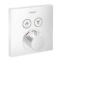 hvid mat udtag 2 til afsprring med indbygning termostatarmatur showerselect hansgrohe