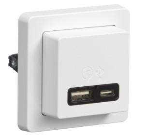 LK FUGA® USB hurtiglader, 3,4A, 1 modul, hvid 1017051070