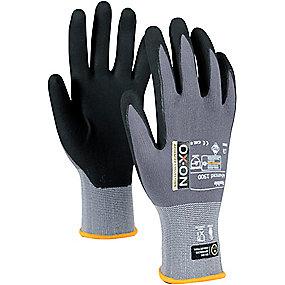 61 169 ox-on coated finger xxl str grip black handske