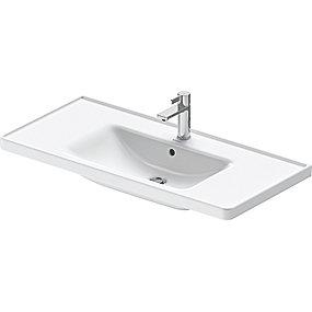 hjglans hvid glaseret hanehul 1 overlb med 1005x170x480mm mbelvask d-neo duravit