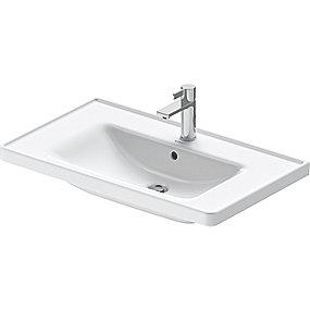 hjglans hvid glaseret hanehul 1 overlb med 800x165x480mm mbelvask d-neo duravit