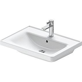 hjglans hvid hanehul 1 overlb med 650x165x480mm mbelvask d-neo duravit