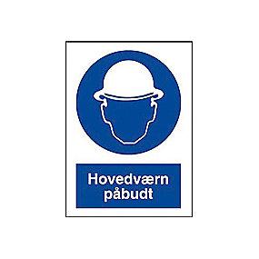 297mm x 210mm plast a4 budt p rn hovedv sikkerhedsskilte