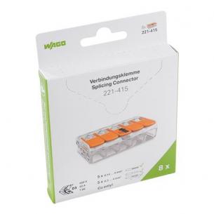 blisterpakke stk 8 vippepaler med 14-4mm 0 5-leder 221-415 wago