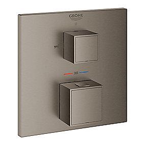 graphite hard brstet brus kar til 158x158mm termostatarmatur cube grohtherm grohe