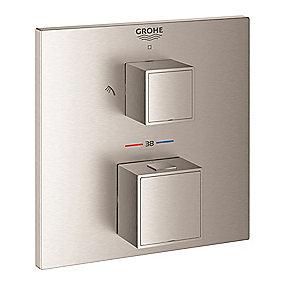 supersteel hndbruser hoved til 158x158mm termostatarmatur cube grohtherm grohe