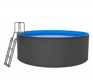 grey cm 120 x 460 round xl pool santorini fun swim