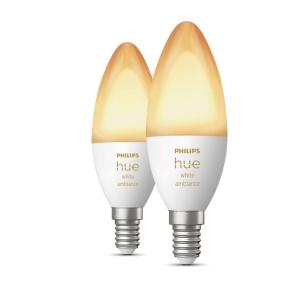 2-pak lumen 470 5w e14 ambiance white hue philips