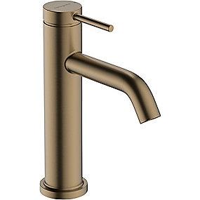 pvd bronze brstet bundventil op lft med ecosmart 110 hndvaskarmatur s tecturis hansgrohe