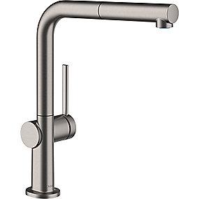 krom sort brstet udtrk med 1jet 270 kkkenarmatur m54 talis hansgrohe