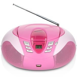 pink player usb and cd radio fm portable pink usb scd-37