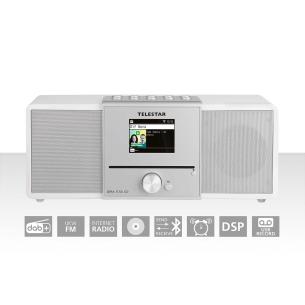 hvid bluetooth internet fm dab cd-afspiller med stereoradio multifunktionel ewf cd s32i dira