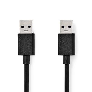 label sort pvc runde m 00 2 nikkelplateret gbps 5 han usb-a han usb-a 1 gen 2 3 usb usb-kabel