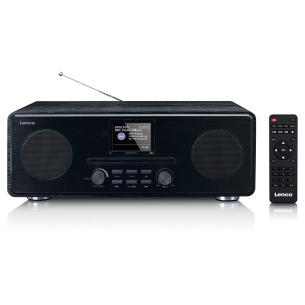 sort bluetooth mp3-afspiller cd med fm-radio dab lenco