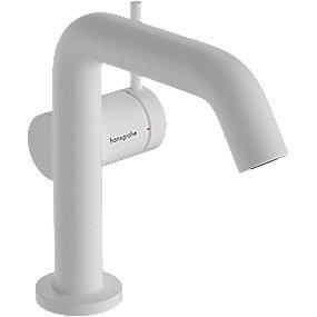 hvid mat push-open med hv til tud 130mm hndvaskarmatur 1-grebs s tecturis hansgrohe