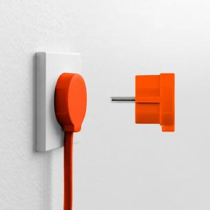 orange mat - flad rund jord med schuko stikprop design flad norm