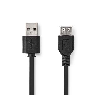 konvolut sort pvc runde m 00 3 nikkelplateret mbps 480 hun usb-a han usb-a 0 2 usb usb-kabel