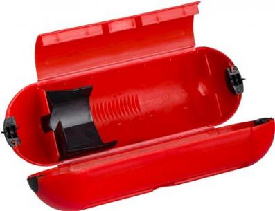 Elkappe Safebox til samling af stikprop og forlængerled rød 8411000015
