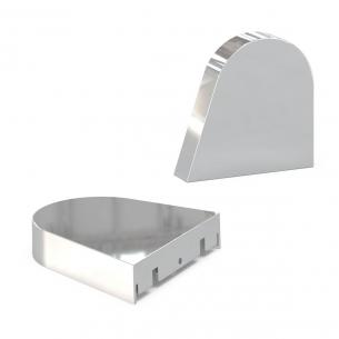 stk 2 krom endestykke spejlarmatur linear ledvance