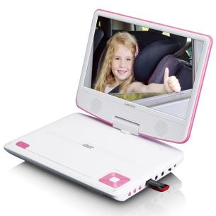 pink monteringsbeslag og usb-hovedtelefoner med dvd-afspiller 9 rbar b lenco