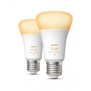 2-pak lumen 810 6w e27 ambiance white hue philips