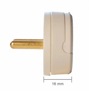 16mm kun jord uden p1-h compact - hvid stikprop fladeste danmarks