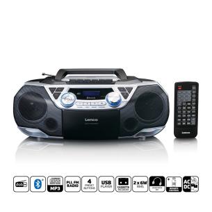 lv s usb-afspiller og ndoptager kassetteb cd bluetooth fm-radio dab med boombox rbar b lenco