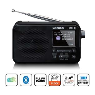 sort rm tft-sk 4 2 bluetooth med fm-radio dab rbar b lenco