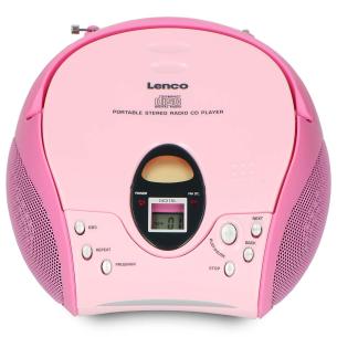 pink cd med fm-radio rbar b lenco
