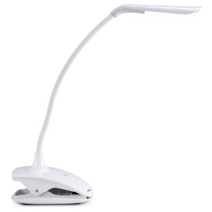 hvid klemme med led-lampe genopladelig fysic