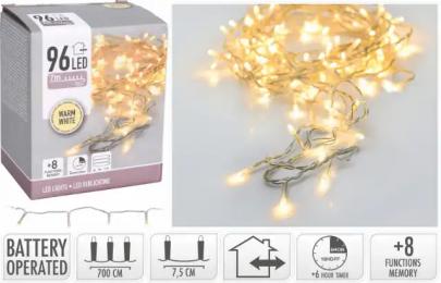 ip45 m timer transp led hvid varm 96 de batterik
