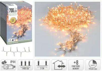 16t 8 ip44 transp varm led 700 de lysk snake