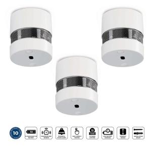 hvid 3-pak sensortid og batteri- rs 10 med galarm mini-r alecto