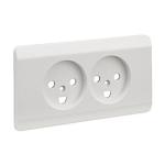 hvid stikkontakt dobbelt for kning afd 66 opus