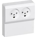 hvid jord med stikkontakt panel dobbelt 66 opus lk