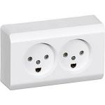 hvid jord med dobbelt udvendig stikkontakt 66 opus lk