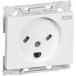 hvid modul 1 jord med n 2p stikkontakt edb 66 opus lk